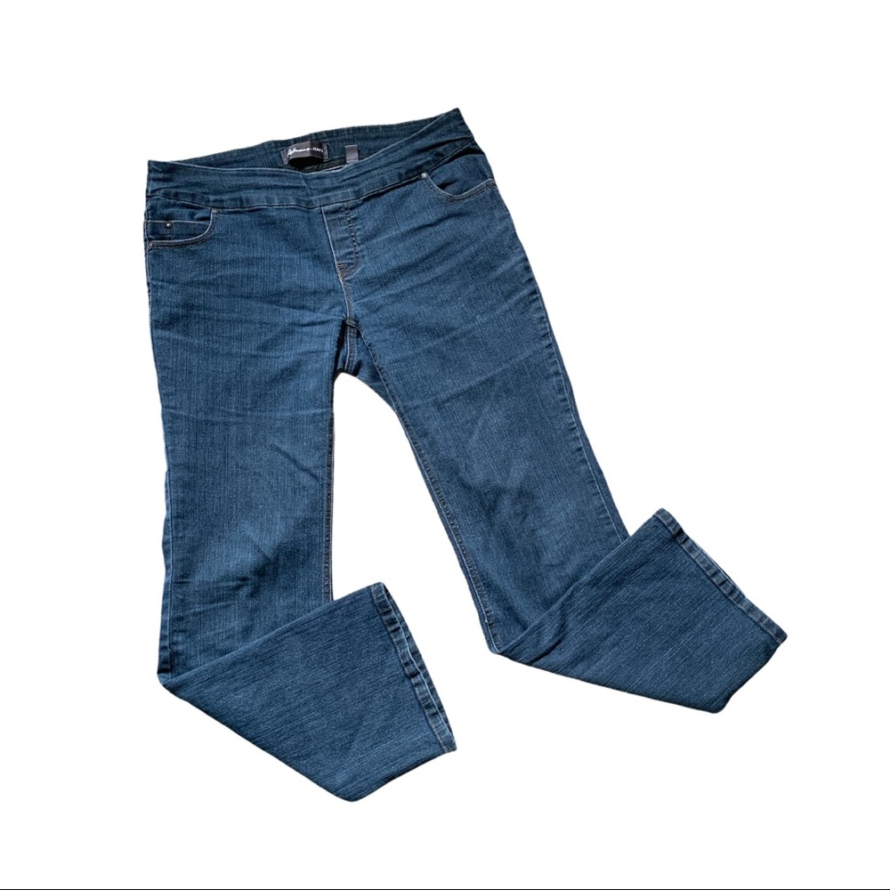 Reitman’s Regular Straight Stretch Waist Pull-up Denim Blue Jeans